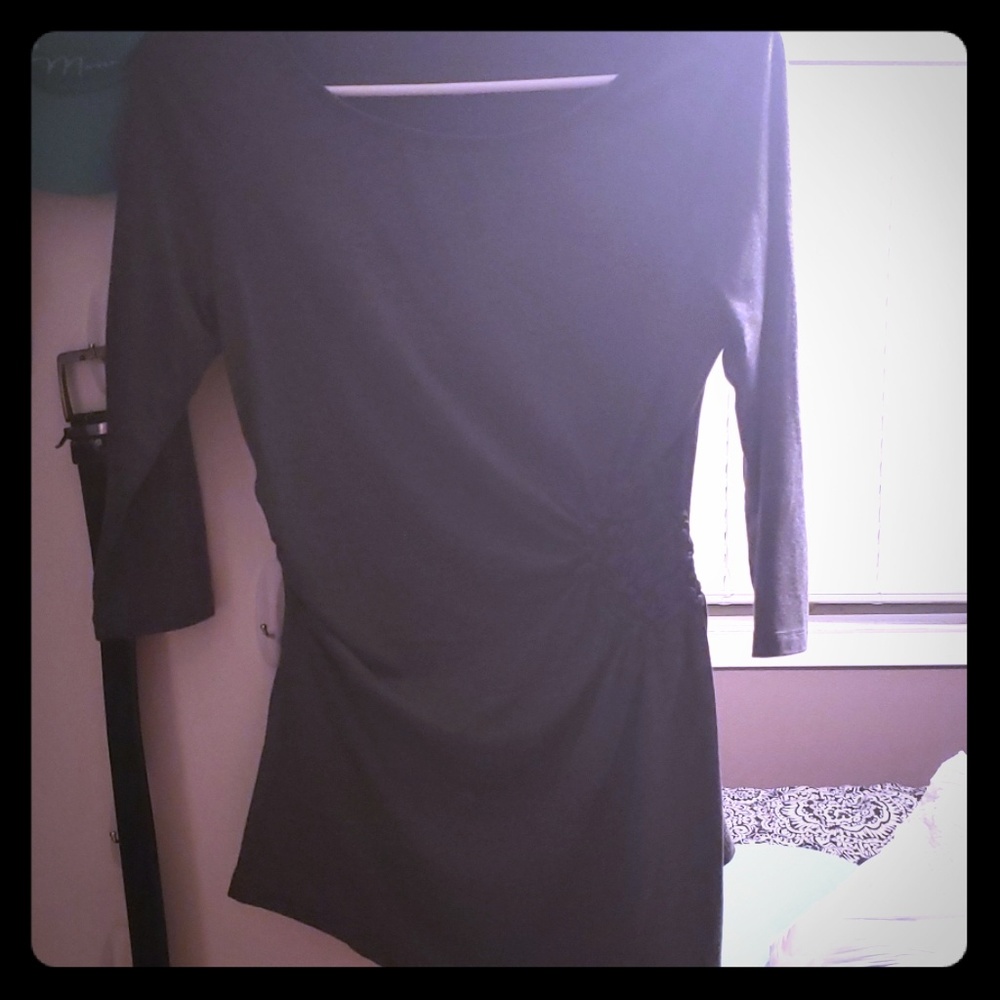 Gray three quarter length top